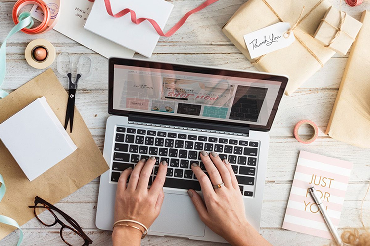 Image of online seller managing orders