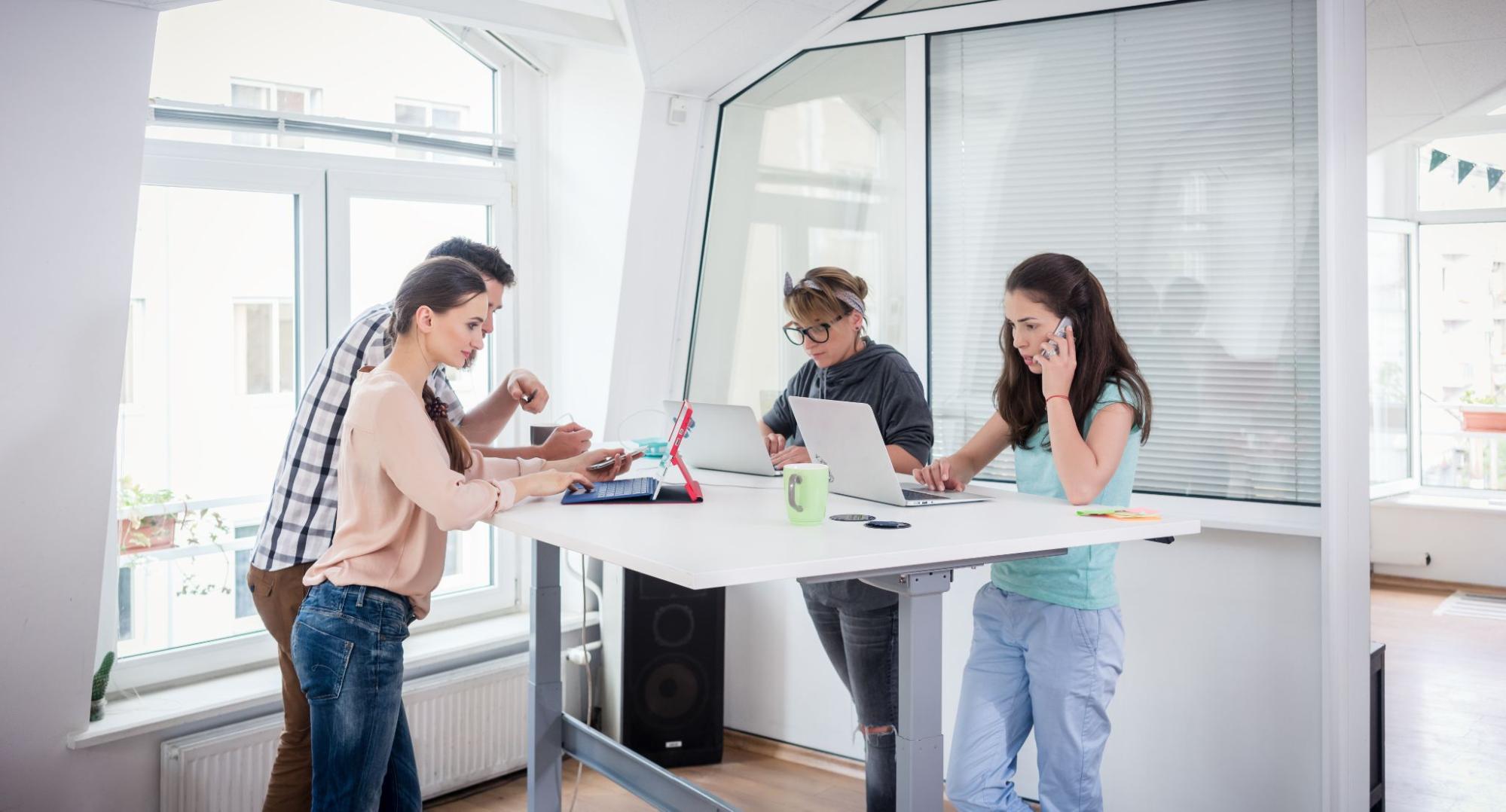 Independent contractors sharing a co-working space