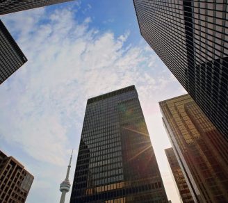 Toronto skyline financial district