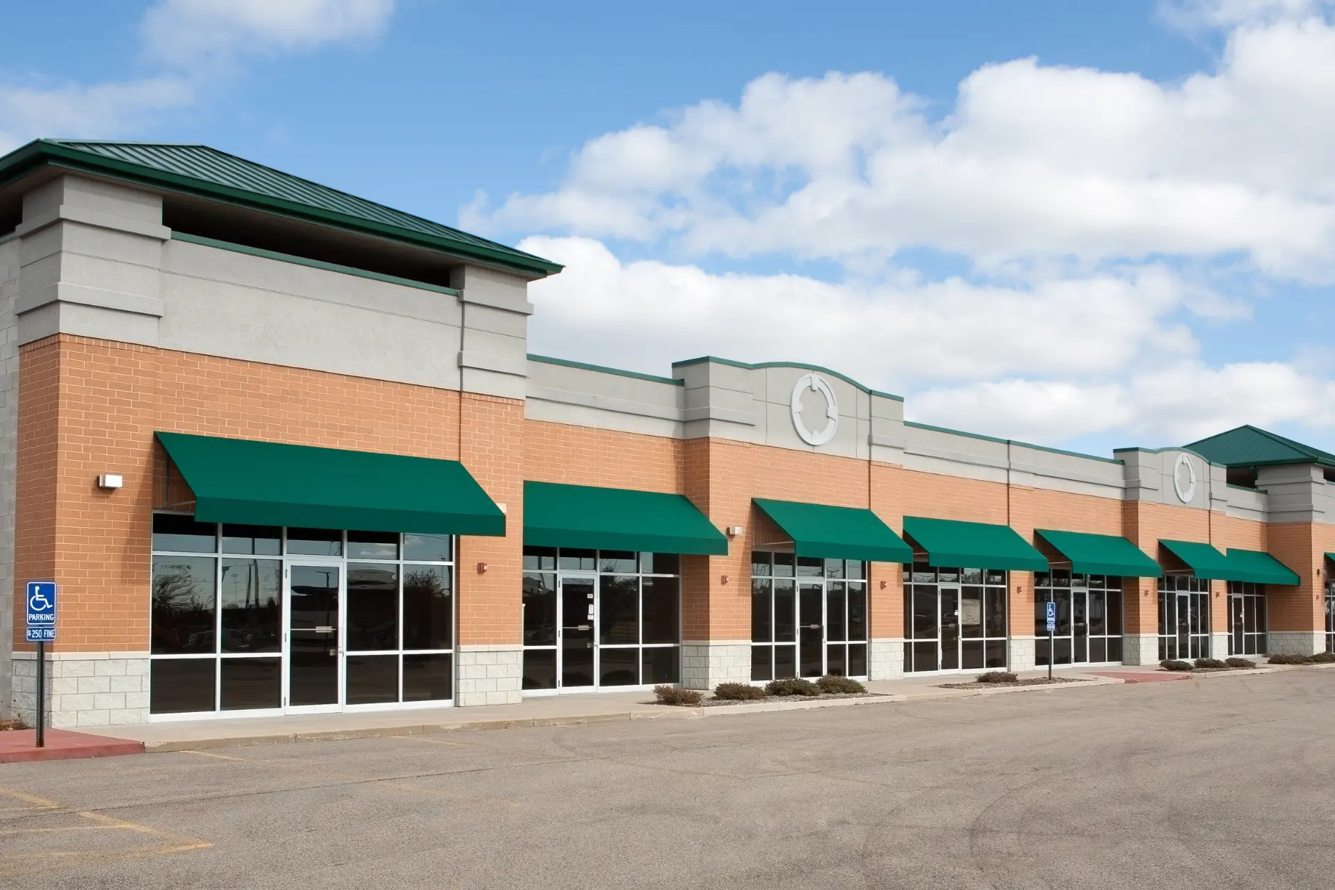 An empty commercial retail building 

