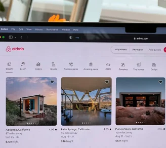 Airbnb website open in a browser